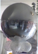 echte ronde ballon metaalic zilver folie